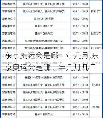 东京奥运会是哪一年几月,东京奥运会是哪一年几月几日