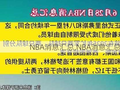 NBA消息汇总,NBA消息汇总