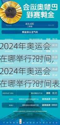 2024年奥运会在哪举行?时间,2024年奥运会在哪举行?时间表