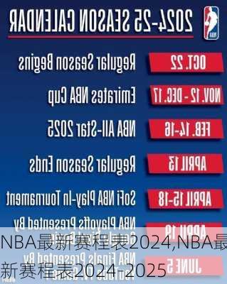 NBA最新赛程表2024,NBA最新赛程表2024-2025