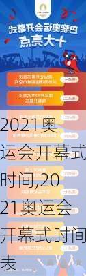 2021奥运会开幕式时间,2021奥运会开幕式时间表