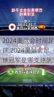 2024奥运会时间足球,2024奥运会足球冠军是哪支球队