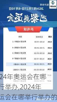 2024年奥运会在哪举行举办,2024年奥运会在哪举行举办的