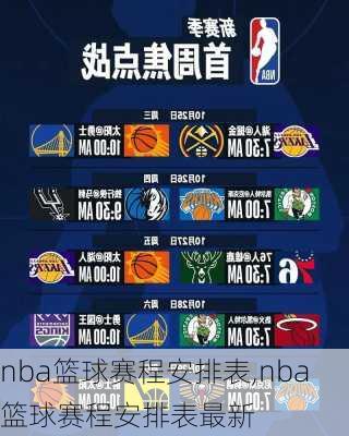 nba篮球赛程安排表,nba篮球赛程安排表最新