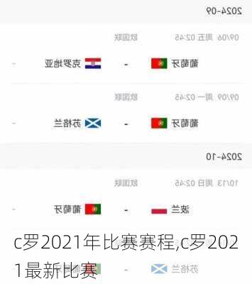 c罗2021年比赛赛程,c罗2021最新比赛