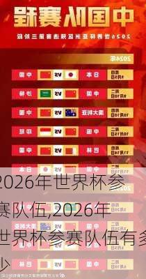 2026年世界杯参赛队伍,2026年世界杯参赛队伍有多少