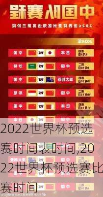 2022世界杯预选赛时间表时间,2022世界杯预选赛比赛时间