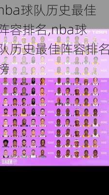 nba球队历史最佳阵容排名,nba球队历史最佳阵容排名榜