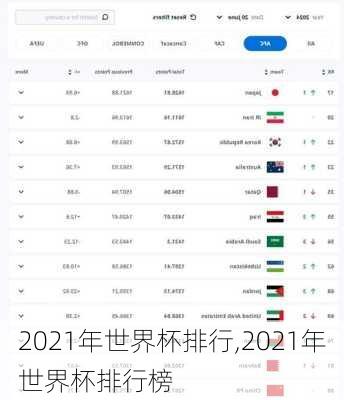 2021年世界杯排行,2021年世界杯排行榜