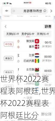 世界杯2022赛程表阿根廷,世界杯2022赛程表阿根廷比分