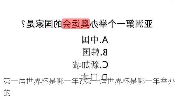 第一届世界杯是哪一年?,第一届世界杯是哪一年举办的