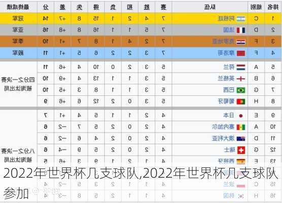 2022年世界杯几支球队,2022年世界杯几支球队参加