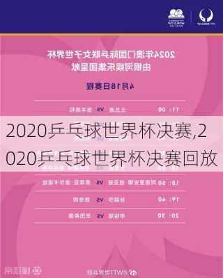 2020乒乓球世界杯决赛,2020乒乓球世界杯决赛回放