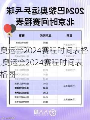 奥运会2024赛程时间表格,奥运会2024赛程时间表格图