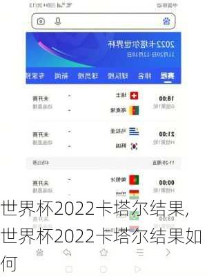 世界杯2022卡塔尔结果,世界杯2022卡塔尔结果如何