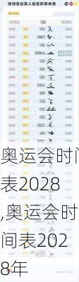 奥运会时间表2028,奥运会时间表2028年