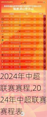 2024年中超联赛赛程,2024年中超联赛赛程表