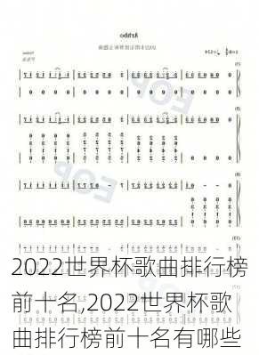 2022世界杯歌曲排行榜前十名,2022世界杯歌曲排行榜前十名有哪些