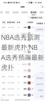 NBA选秀预测最新虎扑,NBA选秀预测最新虎扑