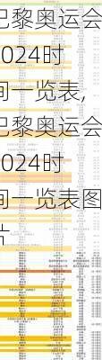 巴黎奥运会2024时间一览表,巴黎奥运会2024时间一览表图片