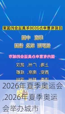 2026年夏季奥运会,2026年夏季奥运会举办城市