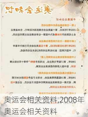 奥运会相关资料,2008年奥运会相关资料