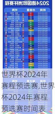 世界杯2024年赛程预选赛,世界杯2024年赛程预选赛时间表