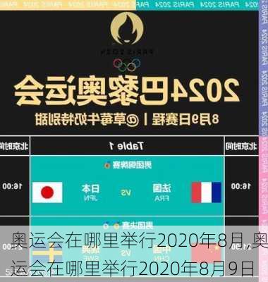 奥运会在哪里举行2020年8月,奥运会在哪里举行2020年8月9日