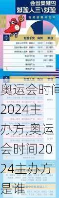 奥运会时间2024主办方,奥运会时间2024主办方是谁