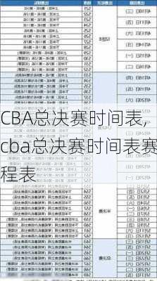 CBA总决赛时间表,cba总决赛时间表赛程表