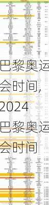 巴黎奥运会时间,2024巴黎奥运会时间