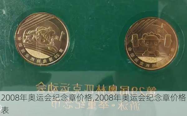 2008年奥运会纪念章价格,2008年奥运会纪念章价格表