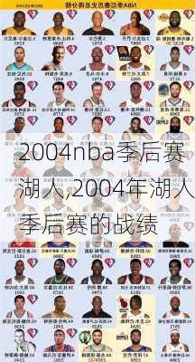 2004nba季后赛湖人,2004年湖人季后赛的战绩