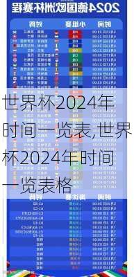 世界杯2024年时间一览表,世界杯2024年时间一览表格