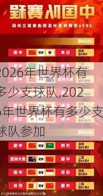 2026年世界杯有多少支球队,2026年世界杯有多少支球队参加