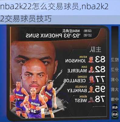 nba2k22怎么交易球员,nba2k22交易球员技巧